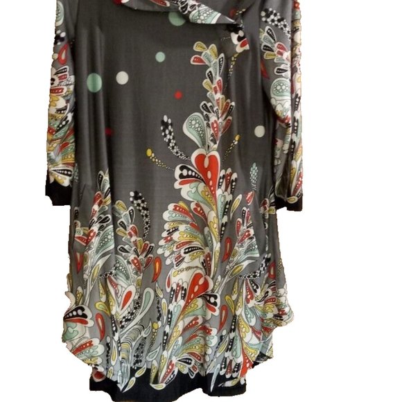 R & B Womans Tunic Dress size medium paisley vintage size medium - Picture 2 of 4